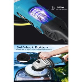 Resim 1600 Watt Germany Style Polisaj Makinesi Seti 12 Parça Hızlı ve Hassas Devir Ayarı ile Profesyonel Kullanım 