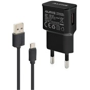 Resim Auris 2.2A USB 2.0 Şarj Adaptörü ve Kablo Seti - Siyah 