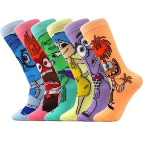 Resim 6 Çizgi Anime Karakter Çorap - Renkli, Elastik, Nefes Alabilen, Makinede Yıkanabilir, Orta Baldır Uzunluğu, Hediye, Parti ve Günlük Giyim İçin İdeal, Anime Aksesuarları | Canlı Çorap | Örgü Dokusu 