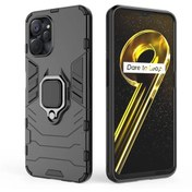 Resim Realme 9i 4g Batman Serisi Yüzük Standlı Armor Kılıf-siyah Al3349 
