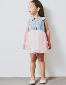 Resim Defacto Kız Bebek Kolsuz Jean Elbise Z8262a223sm 