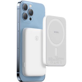 Resim Wiwu Magsafe Mıknatıslı Kablosuz Sc5000a Beyaz Powerbank 