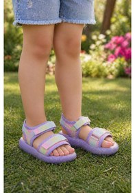 Resim Mini Bonito Kız Çocuk Rahat Taban Günlük Sandalet Lila 