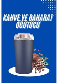 Resim Mey İthalat Yeni Nesil Kahve Ve Baharat Öğütücü Paslanmaz Çelik Kahve Değirmeni Gri 