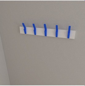 Resim Hepsi3boyutlu Modern Duvar & Kapı Kanca Askılık - 6 Adet Mavi Kanca Askılık - Model No : 3 Mavi 