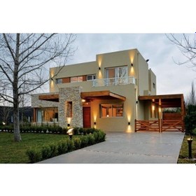 Resim 6 Adet Amber Işık Çift Yönlü Dekoratif Işık Süzmeli İç Ve Dış Mekan, Bahçe, Balkon, Teras Apliği Siyah 