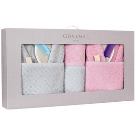 Resim Güvenal Hayal 12 Parça Kutulu Jakarlı Bornoz Takımı Bornoz Havlu & Havlu Seti Banyo Çeyiz Seti 1 Çok Renkli 