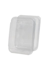 Resim Plastik Kapaklı Kullan At Saklama Kabı Sızdırmaz Kap 2000 Ml 100 Adet Şeffaf 