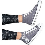 Resim Kadın Keten Bilekli Füme Spor Ayakkabı Füme 