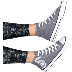 Resim Kadın Keten Bilekli Füme Spor Ayakkabı Füme 