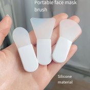 Resim 1 adet/3 adet Silikon Yüz Maskesi Fırçası, Mini Taşınabilir Yüz Maskesi Uygulayıcı, Kokusuz, Elektrikli Olmayan Güzellik Aracı, Çamur Maskeleri ve Kremlerin Düzgün Uygulanması İçin 