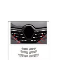 Resim Renault Clio 5 Krom Ön Alt Panjur 6 Parça 2019 Üzeri 38tmgs5b1t 