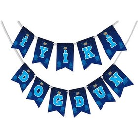 Resim Kral Şakir Uzayda Temalı Iyiki Doğdun Harf Banner 