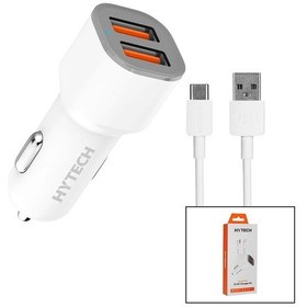 Resim Type-c - Kablolu Oto - Araç Çakmaklık Şarj Başlık Set 15.5w - 1mt Kablo Hy-x46 5365 