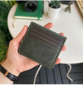 Resim Modica Sazara - Hakiki Deri Süper Ince Minimalist Cüzdan, Modern Tasarım, Slim Kartlık 