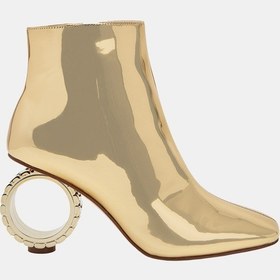 Resim Katy Perry The Linksy Kadın Ayna Altın Roleks Topuklu Bot Ten Rengi 