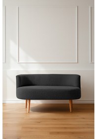 Resim Azra Mobilya Sydney Modern İkili Koltuk Kanepe Modern Welsoft Yumuşak Kumaş Antrasit Antrasit 