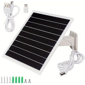 Resim Cordial Beyaz 5w Monokristal Güneş Paneli Usb Type-c Şarj Taşınabilir Kompakt 