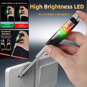 Resim Yüksek Parlaklıkta LED Voltaj Test Cihazı Kalem ile Kızılötesi Hat Kesme Algılama, Kaymaz Üçgen Sap, Yeşil/Kırmızı/Mavi/Ambra Gösterge Işıkları, Ev ve Profesyonel Elektrikçiler için İdeal, Devre Test Aracı | Ergonomik Tasarım | Yüksek Görünürlüklü LED, Elektrik Test Cihazı 