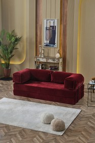 Resim Dekoport Tiny 80x160 Kanepe Oyun Koltuğu Sinema Koltuğu Yatak Olabilen Fitilli Kadife 50 DNS BONDEX 