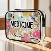 Resim Zipper Kapatmalı Seyahat Makyaj Organizatör Çantası, Büyük Kapasite, Temizlemesi Kolay - Şık Yüksek Kaliteli Depolama Çantası Kadınlar ve, Yüksek Kaliteli Küçük Çantalar, PVC Kozmetik Çantası, Tuvalet Çantası, Taşınabilir TSA Aksesuarı 