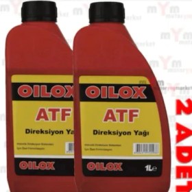Resim Oilox Atf Hidrolik Kırmızı Direksiyon Yağı 900 Ml 2'li 
