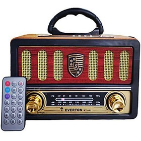 Resim Everton RT-861 Bt Usb Sd Fm Bluetooth Şarjlı Nostaljik Radyo 
