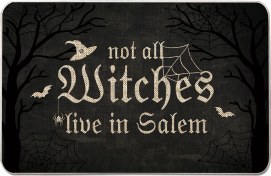 Resim Yuntech01 Qıong Meng Halloween Kapı Dekoru - 17x27 İnç Siyah Dikdörtgen Kilim, 1 Adet İçerir 