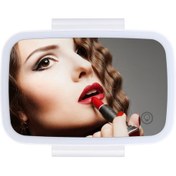 Resim Youmex Oto Güneş Koruyucu Ayna, Led Işıklandırmalı, Parlaklık Ayarlanabilir, Evcil Makyaj Aracı, Beyaz 