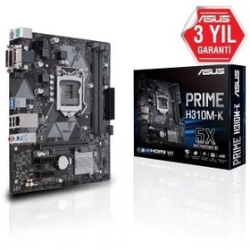 Resim ASUS PRIME H310M-K R2.0 DDR4 DVI VGA mATX 1151p 