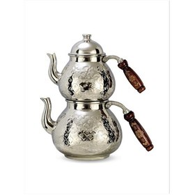 Resim Damla Battal Boy Bakır Çaydanlık 