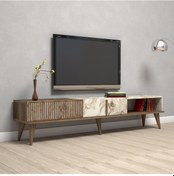 Resim Variant Milan Alt Tv Ünitesi Ceviz/Beyaz Mermer 