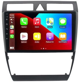 Resim Audi A6 Uyumlu 1997-2003 Android 6gb Ram 128gb Rom 8 Çekirdek Carplay Navigasyon Multimedya 