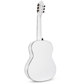 Resim Valencia VC104TWT 4/4 Klasik Gitar - Beyaz (Başlangıç Seviyesi) | Tam Boy Gövde, Sap Ayar Çeliği, Şık Parlak Beyaz Kaplama ve Yeni Başlayanlar İçin Dengeli Tuşe 
