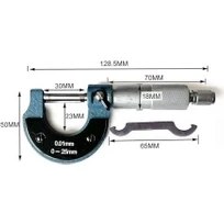 Resim Mekanik Mikrometre 0-25MM 0.01MM Renkli 