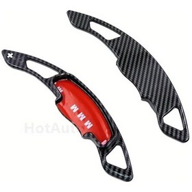 Resim Dashanshop Honda Civic Accord Crv Odyssey İçin Karbon Desenli Direksiyon Vites Pedalı Karbon Desen 