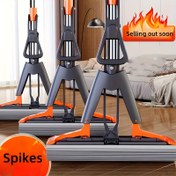 Resim Yüksek Emicilikte Çift Katlı Sünger Mop, Eller Serbest Yıkama - Mutfak, Banyo, Oturma Odası Zeminleri İçin İdeal - Kuru & Islak Kullanım İçin Çok Yönlü, Dayanıklı Plastik Sap, Turuncu & Gri, Yakında Satışa Kadar Mesaj 