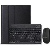 Resim Microcase Ipad Air 5.nesil 10.9 Inch Uyumlu Bluetooth Klavye Mouse+standlı Kalem Koymalı Kılıf-bkk9 