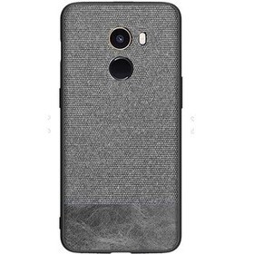 Resim Xiaomi Mi Mix 2 Fabrik Serisi Kumaş ve Deri Desen Kılıf - Gri 
