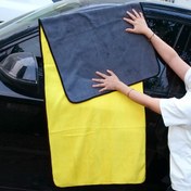 Resim 1 adet 400GSM Ultra-Yumuşak Araba Yıkama Bezi, Kalın Mikrofiber Havlu, Hızlı Kuruma ve Cila için Otomobil Temizliği, Dayanıklı, Dökülmeyen Büyük Araba Bakım Havlu, Polyester Malzeme, Ticari Temizlik Aracı 