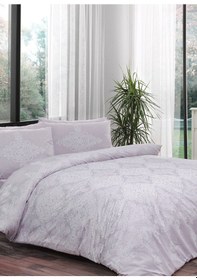 Resim Taç Nevresim Takımı Tek Kişilik Ranforce Blanche Lila 