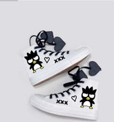 Resim Tatlı Cutıe Bads Baskılı Sneaker Spor Ayakkabı Özel Kalp Bağcıklı Beyaz 