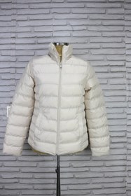 Resim Krem Dik Yaka Spor Ince Kısa Şişme Mont DYG-02782 