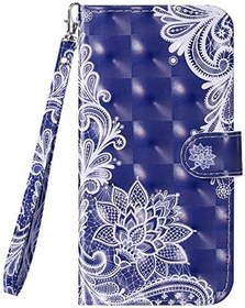 Resim Uposao Kılıfı P30 Lite Cüzdan Kapaklı Kapak Deri Kitap Cüzdan Kılıf Standı Fonksiyonlu Manyetik Kapatma Kitapçık Kadın Kız Erkek, Beyaz Kayış 