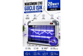 Resim Enshall 20W Elektrikli Uv LED Işıklı Zincir Askılı GLR KILL PEST Sivrisinek Öldürücü Sinek Kovucu Işık 