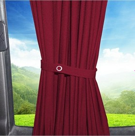 Resim Pandami Fiat Doblo Iı Uzun Şase 2010-2023 Uyumlu Bordo Raylı Oto Perde Takımı 