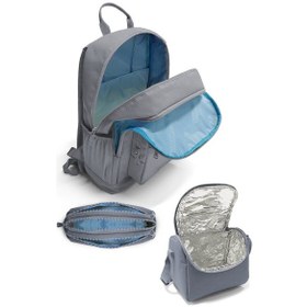 Resim Coral High Lacivert Saks Kamuflaj Desenli 3 Lü Okul Çanta Seti Set0123689 Lacivert - Saks 