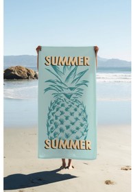 Resim Dijital Baskı Plaj Deniz Havlusu Ananas Desenli Peştamal Hvl0093 Renkli 