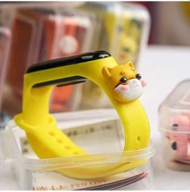 Resim Yingfu Küçük Çocuklar İçin Renkli Su Geçirmez Spor Saat - M3 Sarı Shiba Inu Desenli Elektronik Kol Saati Kutu İle Satın Alab Gümüş 