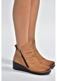 Resim Fox Shoes V324200303 Taba Hakiki Deri Dolgu Tabanlı Kadın Bot Taba-hakiki Deri 